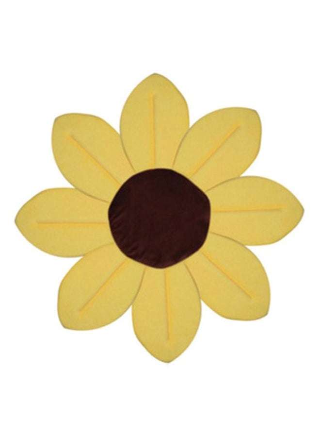 Blooming Sunflower Comfortable Plush Baby Bath Seat Flower Shaped Bathtub - Image 1